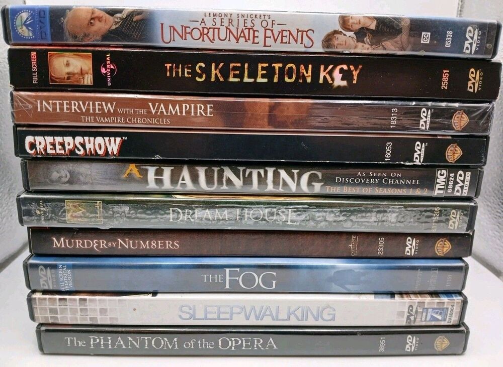 Lot Of 10 Horror DVD Collection Halloween Movies New & Used Scary, Spooky, Gory